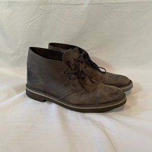 Clarks Desert Boot, Leather, Gray color, size 10.5